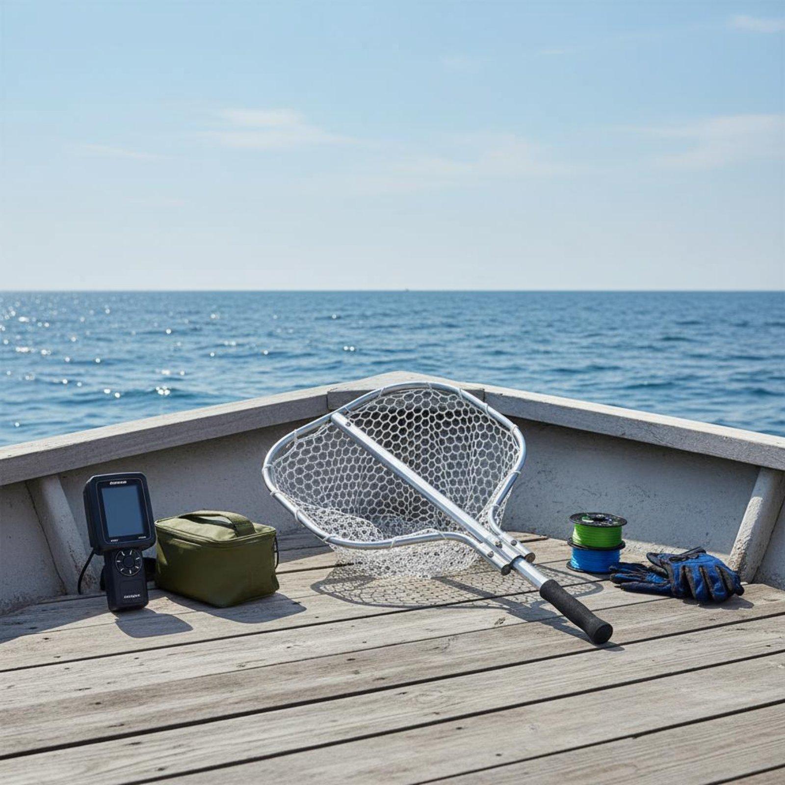Landing Net Telescopic - Compact Foldable Fishing Net with Ergonomic