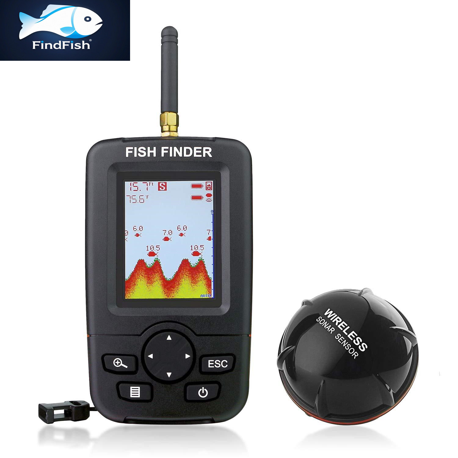 Fishing Equipment English - 100M Portable Sonar Fish Finders Fishing
