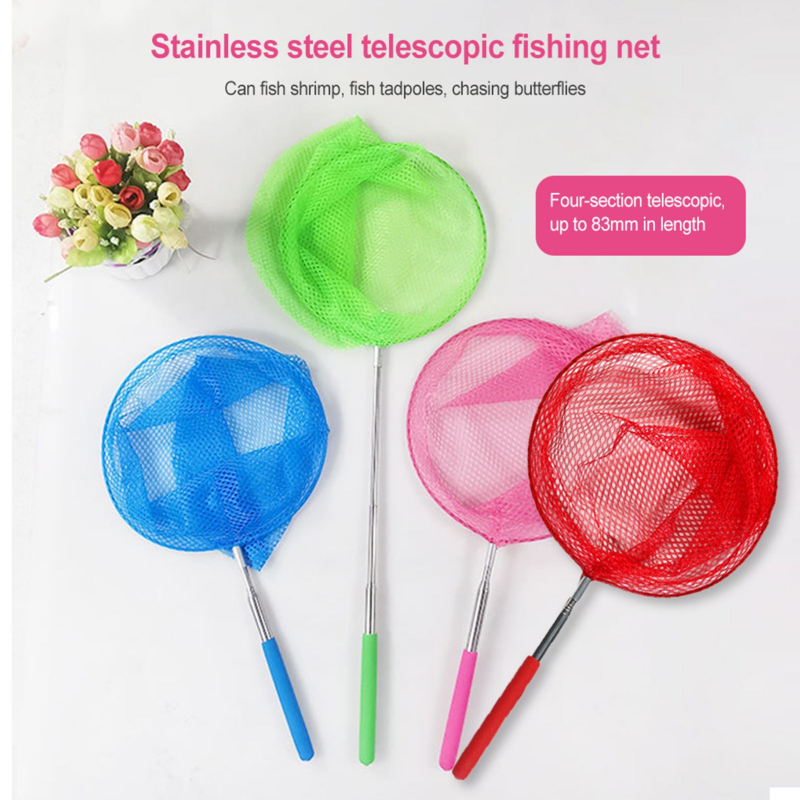 Mini Fishing Net Colorful Anti - Landing Net Telescopic review and price