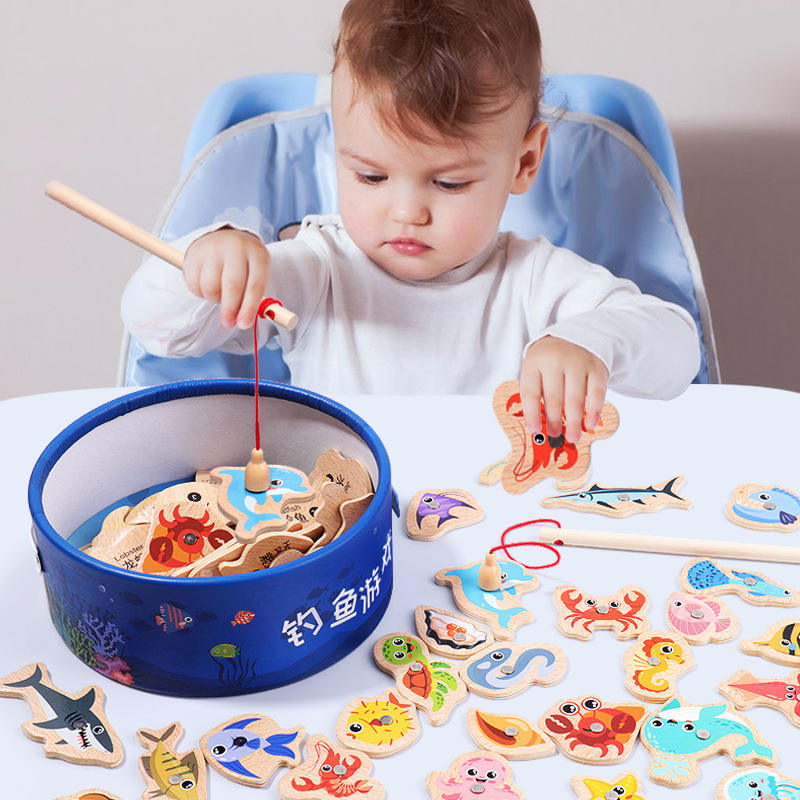 Wooden Magnetic Fishing Toys f - Fishing Equipment For Kids review and price