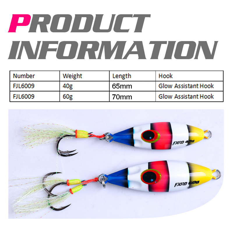 FJORD 40g 60g Metal Jig Sea Fi - Fishing Equipment List review and price