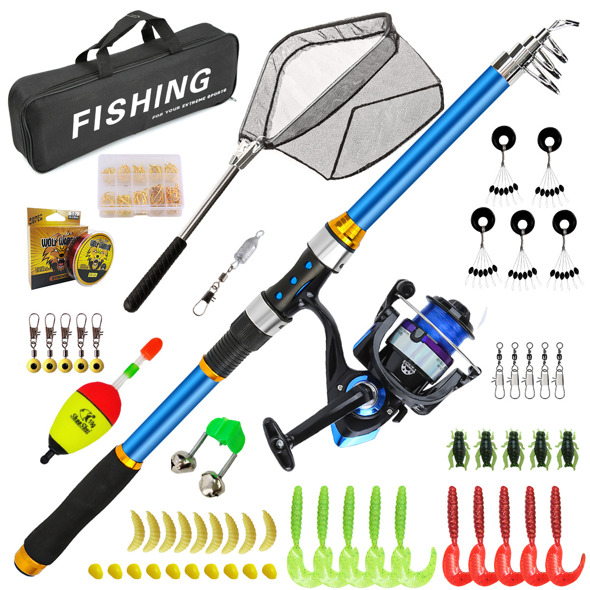 2.1-3.6M Telescopic Glass Fibe - Fishing Equipment For Kids review and price