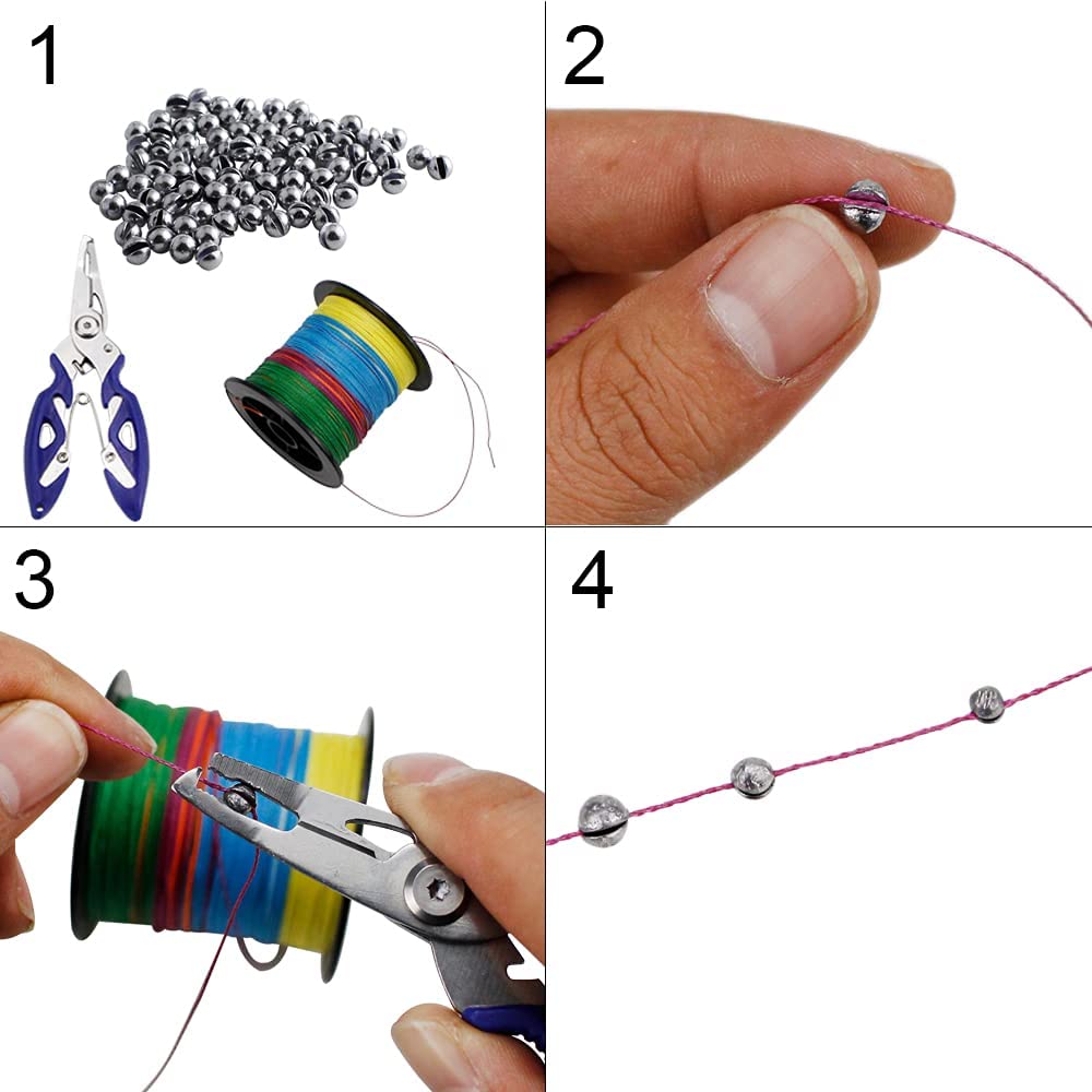 50pcs Round Split Shot Sinker  - Fishing Equipment List review and price